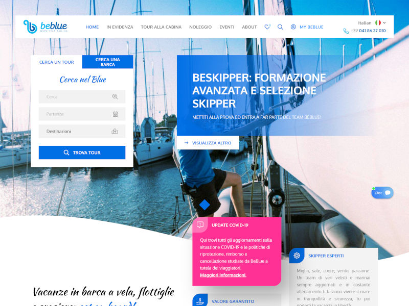 BeBlue Sailing | Développement d'applications web