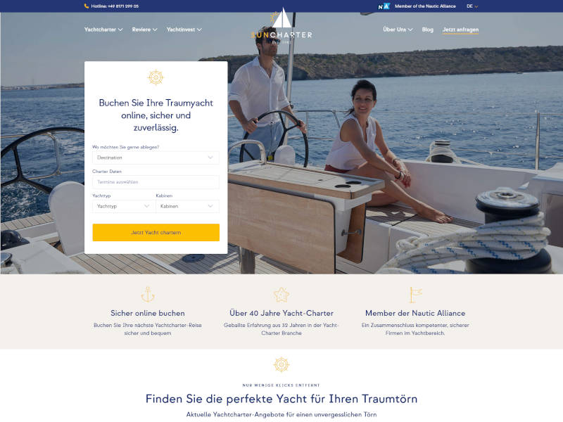 Sun Charter | Développement d'applications web